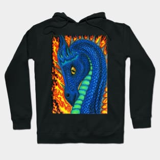 Blue Fire Dragon Hoodie